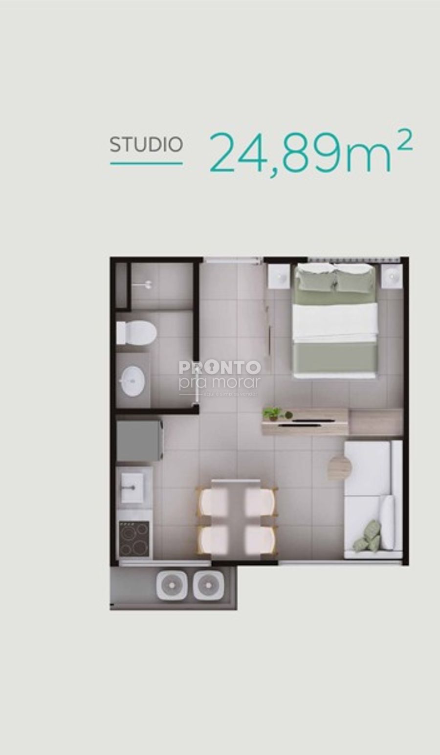 Flat com 1 quarto em Carneiros - Wallace Pinto Corretor