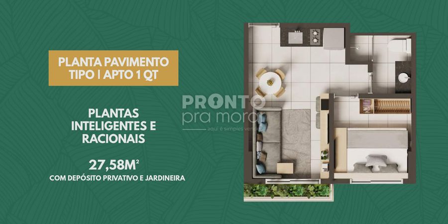 Flat com 1 quarto em Boa Viagem - Wallace Pinto Corretor