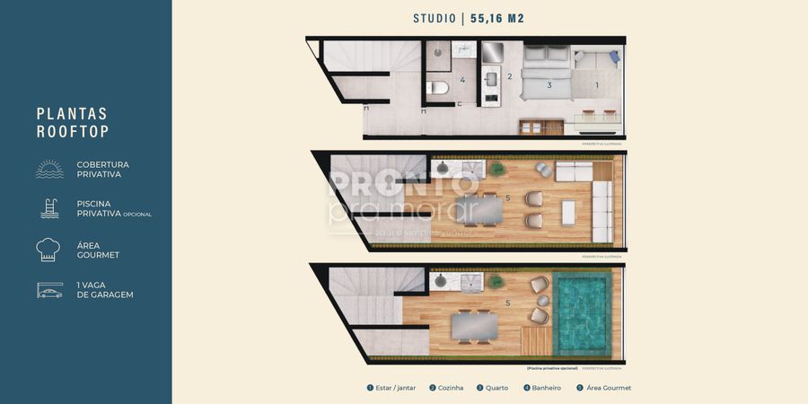 Apartamento com 1 quarto em Enseada dos Carneiros - Wallace Pinto Corretor