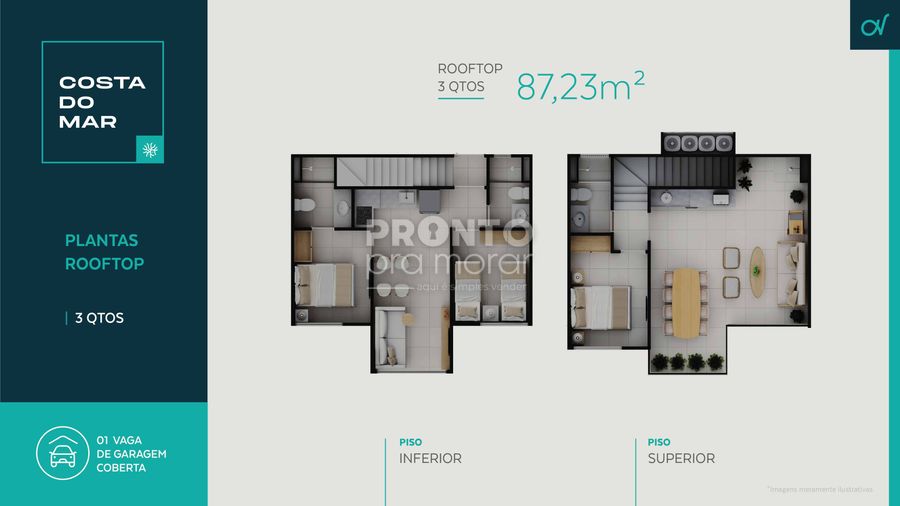 Apartamento com 3 quartos em Carneiros - Wallace Pinto Corretor