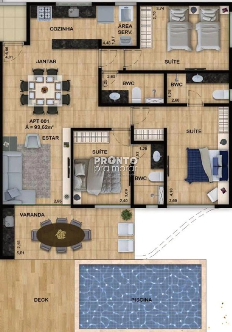 Apartamento com 3 quartos em Carneiros - Wallace Pinto Corretor