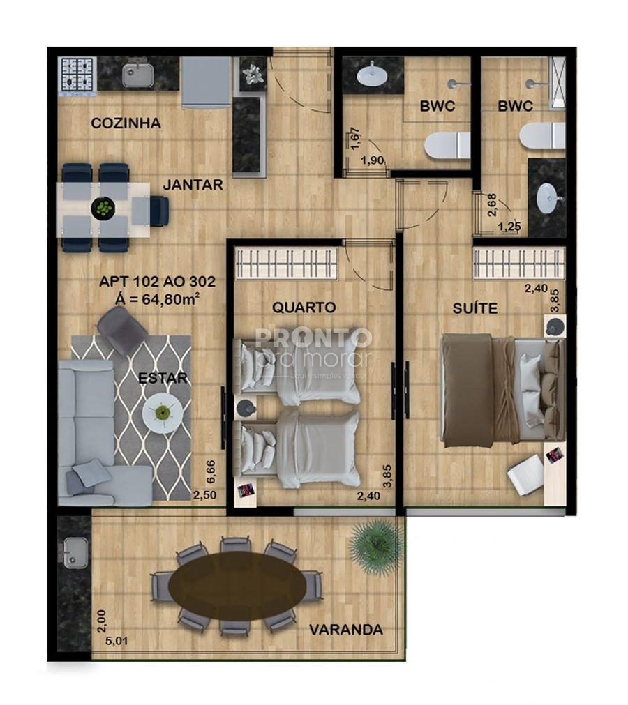 Apartamento com 2 quartos em Carneiros - Wallace Pinto Corretor