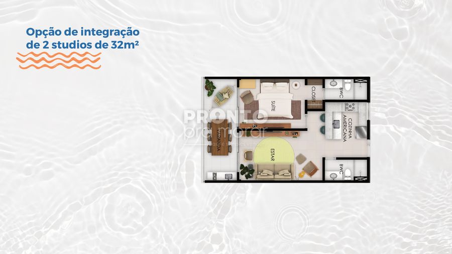 Flat com 1 quarto em Carneiros - Wallace Pinto Corretor
