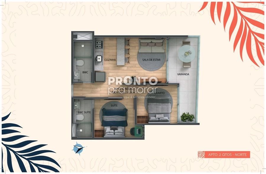 Apartamento com 2 quartos em Tamandare - Wallace Pinto Corretor