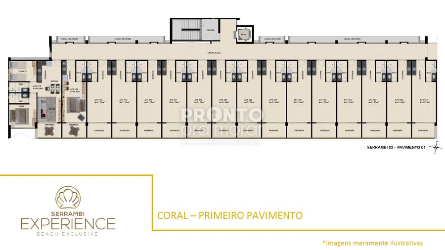 Apartamento com 1 quarto em Ponta de Serrambi - Wallace Pinto Corretor