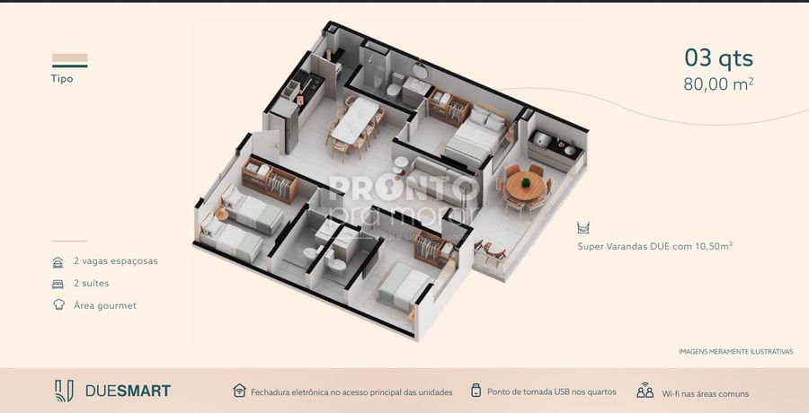 Apartamento com 3 quartos em Praia Do Cupe - Wallace Pinto Corretor