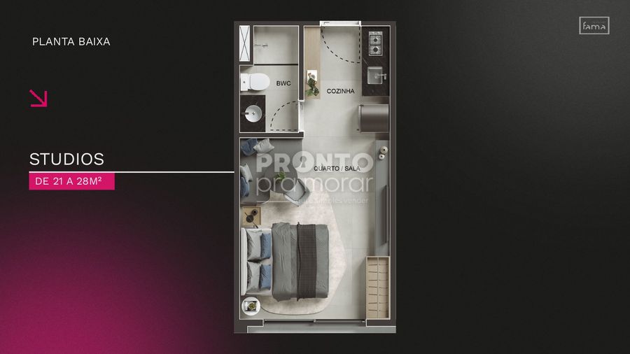 Flat com 1 quarto em Piedade - Wallace Pinto Corretor