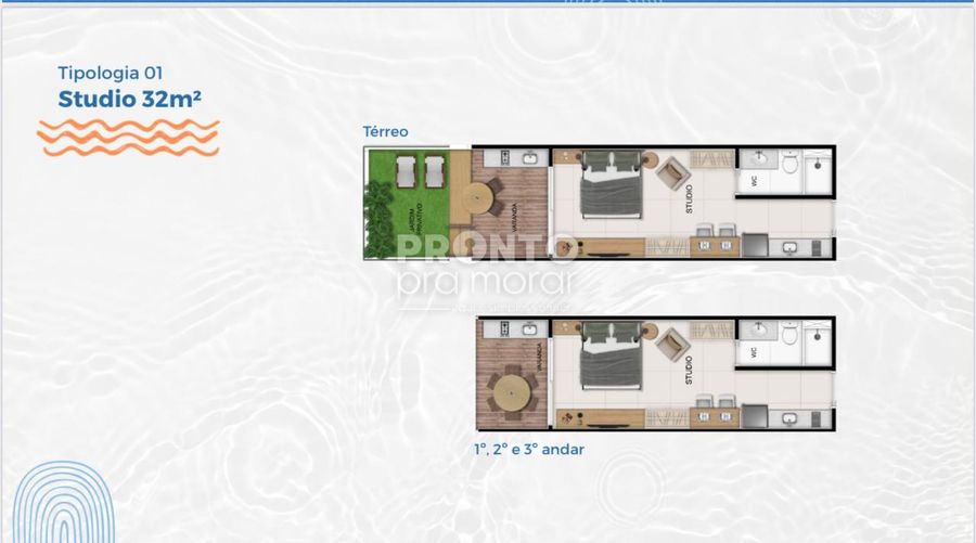 Flat com 1 quarto em Carneiros - Wallace Pinto Corretor