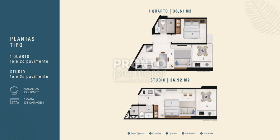 Flat com 1 quarto em Carneiros - Wallace Pinto Corretor