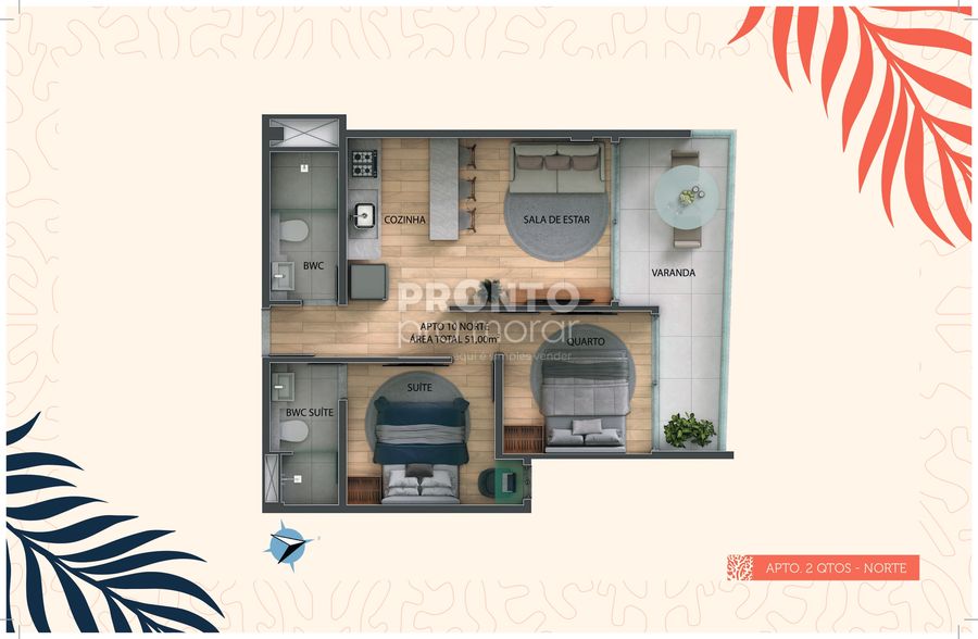 Apartamento com 2 quartos em Tamandare - Wallace Pinto Corretor
