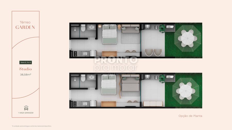 Flat com 1 quarto em Carneiros - Wallace Pinto Corretor