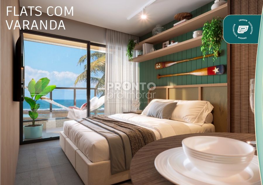 Flat com 1 quarto em Porto de Galinhas - Wallace Pinto Corretor