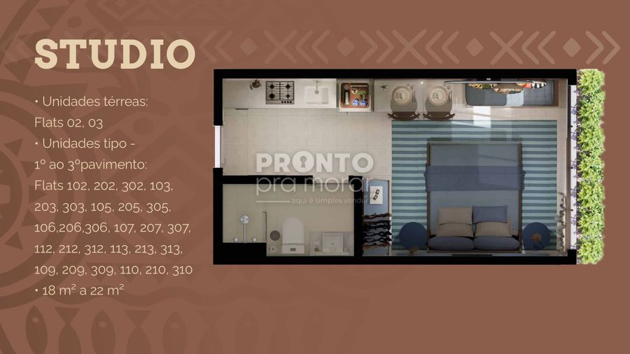 Apartamento, 1 quarto, 18 m² - Foto 2