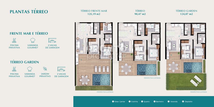 Apartamento com 2 quartos em Muro Alto - Wallace Pinto Corretor