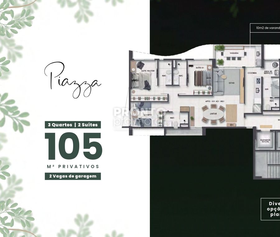 Apartamento com 3 quartos em Parnamirim - Wallace Pinto Corretor