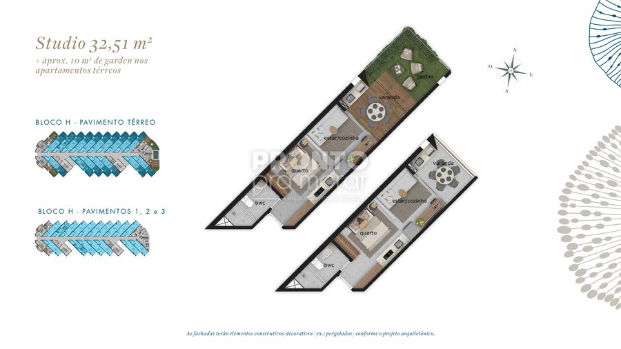 Flat com 1 quarto em Carneiros - Wallace Pinto Corretor
