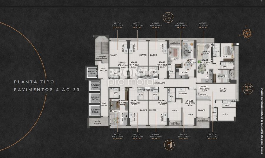 Flat com 1 quarto em Boa Viagem - Wallace Pinto Corretor