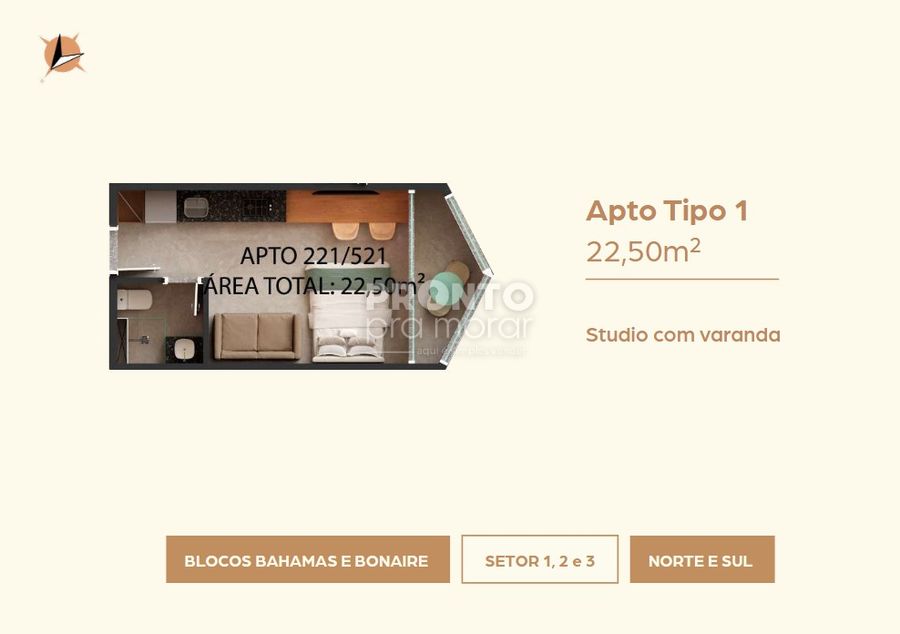 Studio com 1 quarto em Barra Grande - Wallace Pinto Corretor